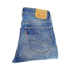 Levi's 721 Vintage High Rise Skinny Jeans Patchwork Accent SZ28